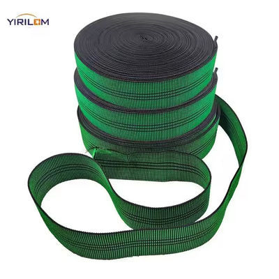 ผ้าพันคอยืดหยุ่นโซฟา Webbing สี Polyester Webbing เทปเข็มขัด