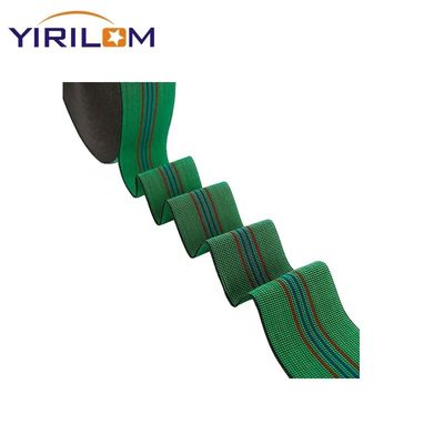 1.4mm-1.5mm ความหนา โซฟา Webbing วัสดุยาง Polypropylene ในสีเขียวสําหรับความต้องการของคุณ