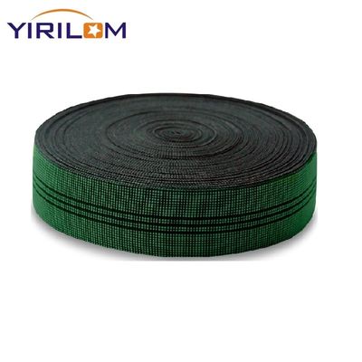 1.4mm-1.5mm ความหนา โซฟา Webbing วัสดุยาง Polypropylene ในสีเขียวสําหรับความต้องการของคุณ