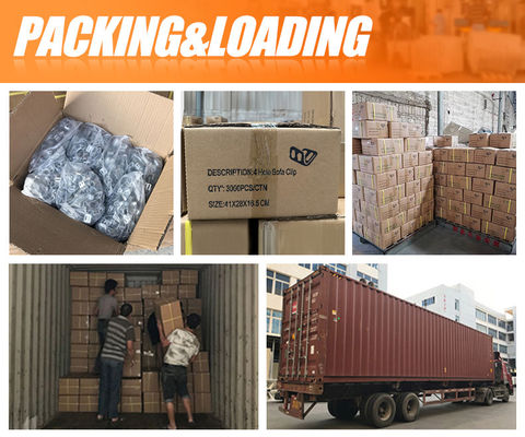 ครึ่งพลาสติกครอบคลุม 4 หลุมสปริงคลิปสปริงคลิปสปริงคลิปสปริง