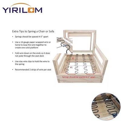 สปริงซิกแซกความทนทานสูง ปรับความยาวได้ สำหรับเบาะโซฟา พร้อมเคลือบผิวด้วยไฟฟ้าหรือพ่นสีฝุ่น