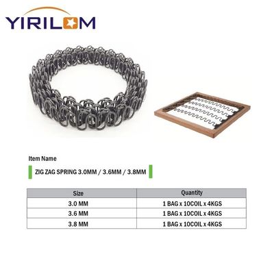 โซฟาสปริงซิกซากที่กําหนดเอง สปริงความสูง 38-50 มม