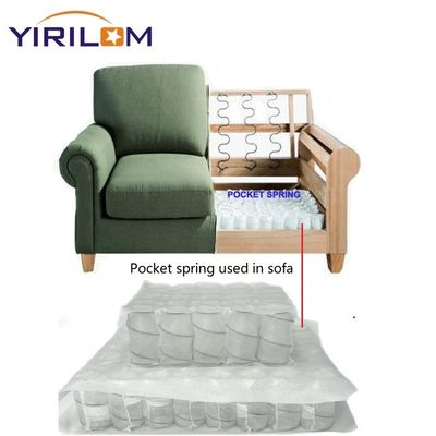 ผงสีขาว ไม่เนื้อผ้าบรรจุ Pocket Spring Unit สําหรับหมอนโซฟา