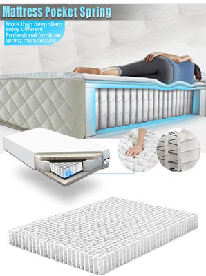 OEM / ODM Mattress Inner Pocket Spring Coil Pocketed Coil Spring Unit เครื่องยางพัดลมในกระเป๋า