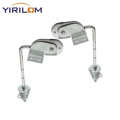 บานพับโซฟาเชื่อมต่อเฟอร์นิเจอร์ขายส่ง กลไกที่วางแขนปรับได้ เหล็กสีเงิน บานพับพนักพิงศีรษะโซฟา