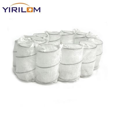 Customized White Fabric Sofa Pocket Spring Unit with Cylindrical Shape and Compressed Rolled Design