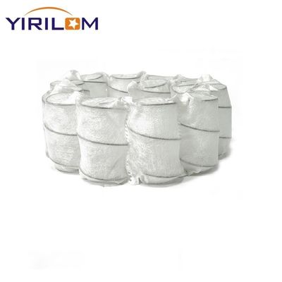 Customized White Fabric Sofa Pocket Spring Unit with Cylindrical Shape and Compressed Rolled Design