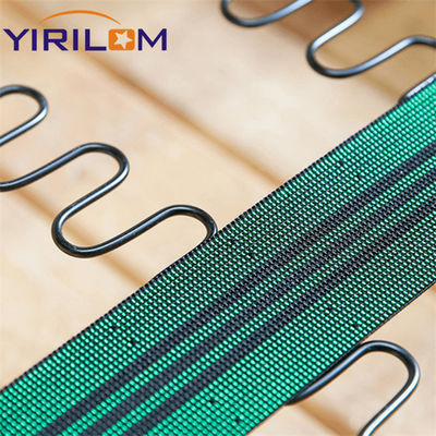 โซฟา Webbing โซฟายืดหยุ่นสีเขียว เข็มขัดเทียม โซฟาวัสดุ ความทนทานต่อการบดสูง