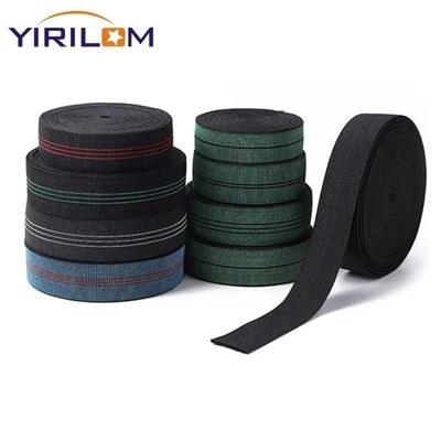 สีเขียวกระเบื้องยืดหยุ่น Webbing สายยืดสําหรับโซฟาโซฟา