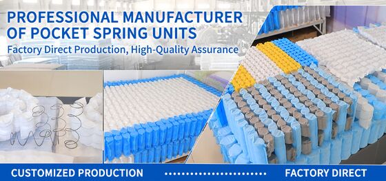 สปริงอิสระ นอนกระเป๋าสปริงด้วยสายเหล็กคาร์บอนสูงและฝาผ้าไม่เนื้อ