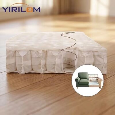 อุปกรณ์ที่กําหนดเอง โซฟาอิสระ Pocket Spring Unit ด้วยสายเหล็กคาร์บอนสูงและความจุ 40 ปอนด์สําหรับหมอนนั่ง