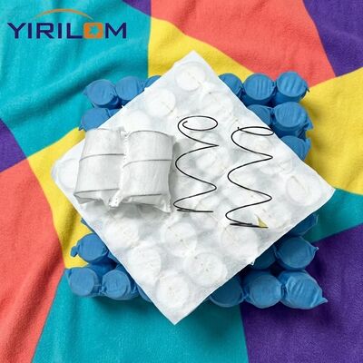 ผ้าขาว ไม่เนื้อผ้า Micro Pocket Spring Coil สําหรับเก้าอี้โซฟาและหมอนด้วยสายเหล็ก