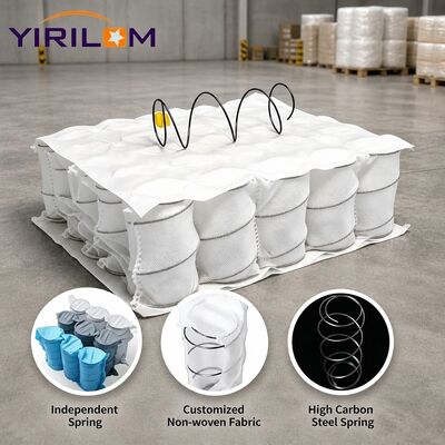 1.8 มม. สปริงพ็อกเก็ตอิสระเหล็กคาร์บอนสูงสำหรับเบาะโซฟา ขนาดสั่งทำ OEM ทนทาน ไร้เสียง