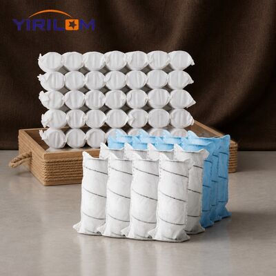 หน่วยสปริงผ้า 80 แกรม สีขาว พร้อมลวดเหล็ก 1.9 มม. สำหรับโซฟา ขนาดสั่งทำพิเศษ