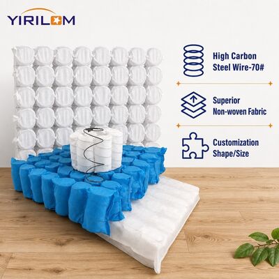 1.8-2.0 มม สายเหล็กคาร์บอนสูง อินเดpendent Pocket Spring Unit with Compressed Roll Pack สําหรับหมอนโซฟา