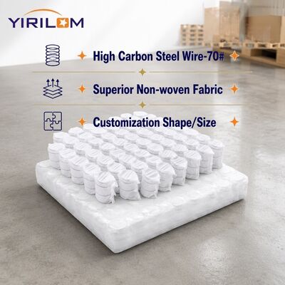 Flat Compressed Pocket Spring Unit for Sofa with Customized Size and 2.2mm Steel Wire