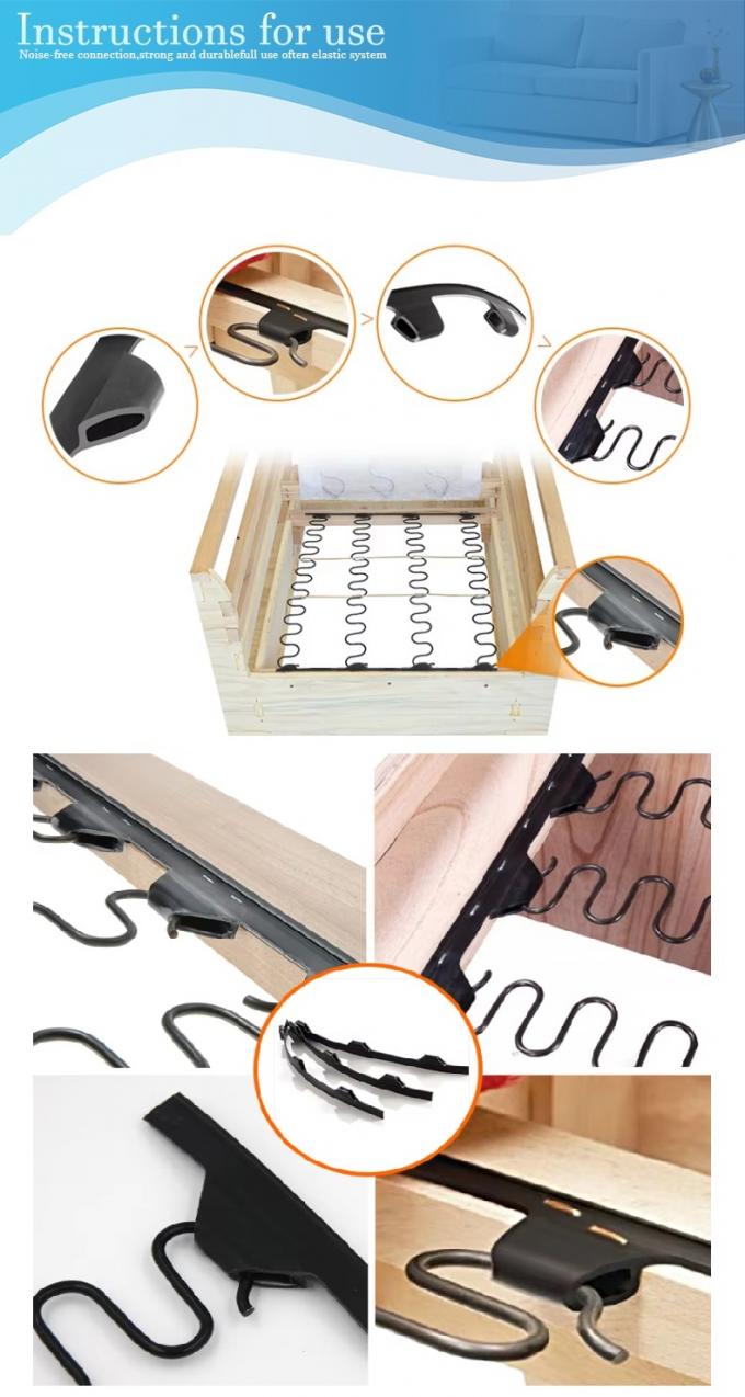 โซฟา สีดํา สายคลิปสําหรับโซฟาฮาร์ดแวร์ 12 ซม 4