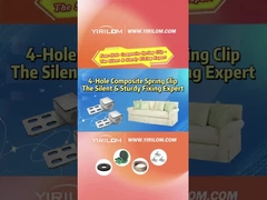 4 หลุม โซฟา ลายโซฟา โลหะ พลาสติก คลิปผสมสําหรับเฟอร์นิเจอร์ ซิกซาก ลาย